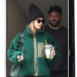 Sandy Liang Jansport Green Fleece Jacket Medium